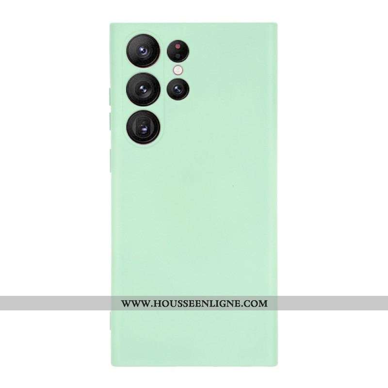 Coque Samsung Galaxy S23 Ultra 5G Silicone Liquide avec Lanière