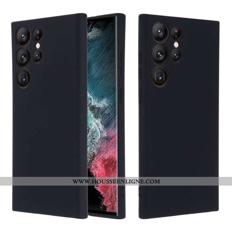 Coque Samsung Galaxy S23 Ultra 5G Silicone Liquide avec Lanière