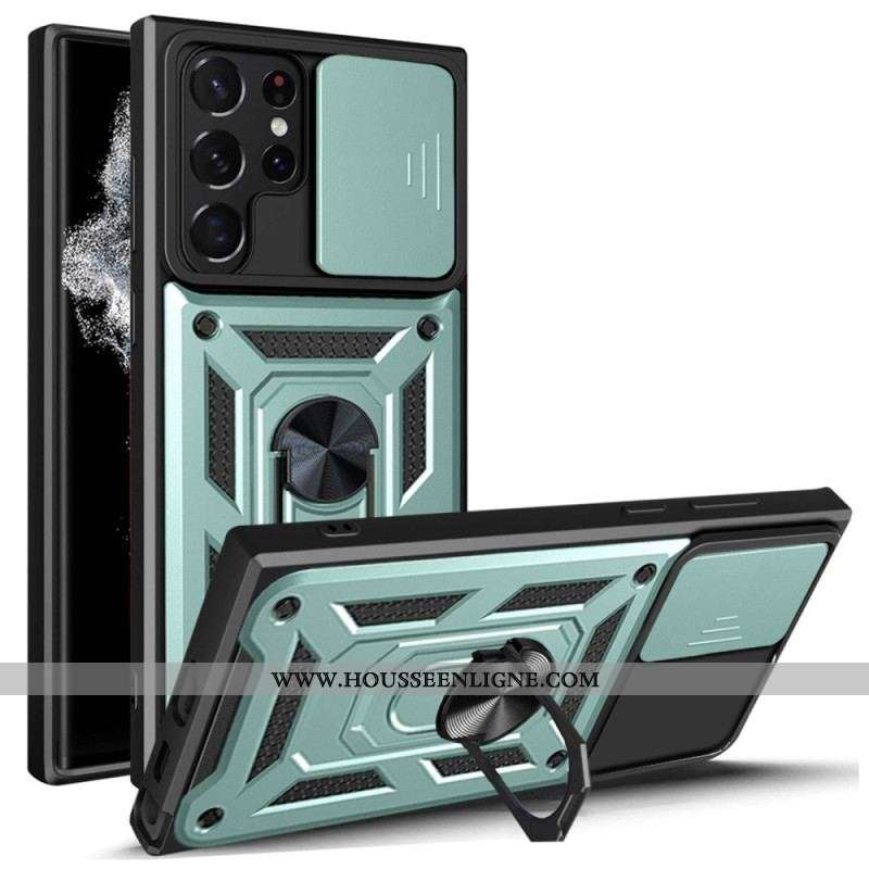 Coque Samsung Galaxy S23 Ultra 5G Support et Protège-Lentilles