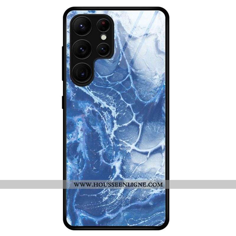 Coque Samsung Galaxy S23 Ultra 5G Verre Trempé Marble Colors