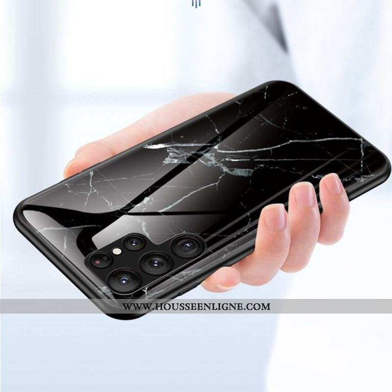 Coque Samsung Galaxy S23 Ultra 5G Verre Trempé Marbre