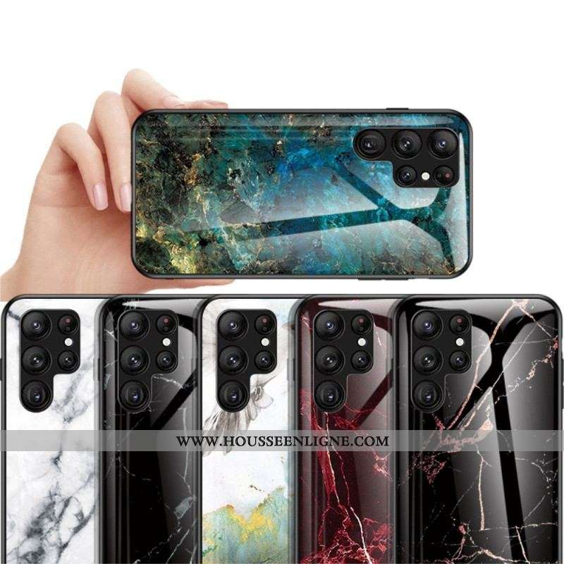 Coque Samsung Galaxy S23 Ultra 5G Verre Trempé Marbre