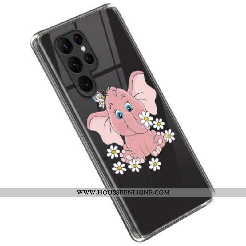 Coque Samsung Galaxy S23 Ultra 5G Éléphant Rose