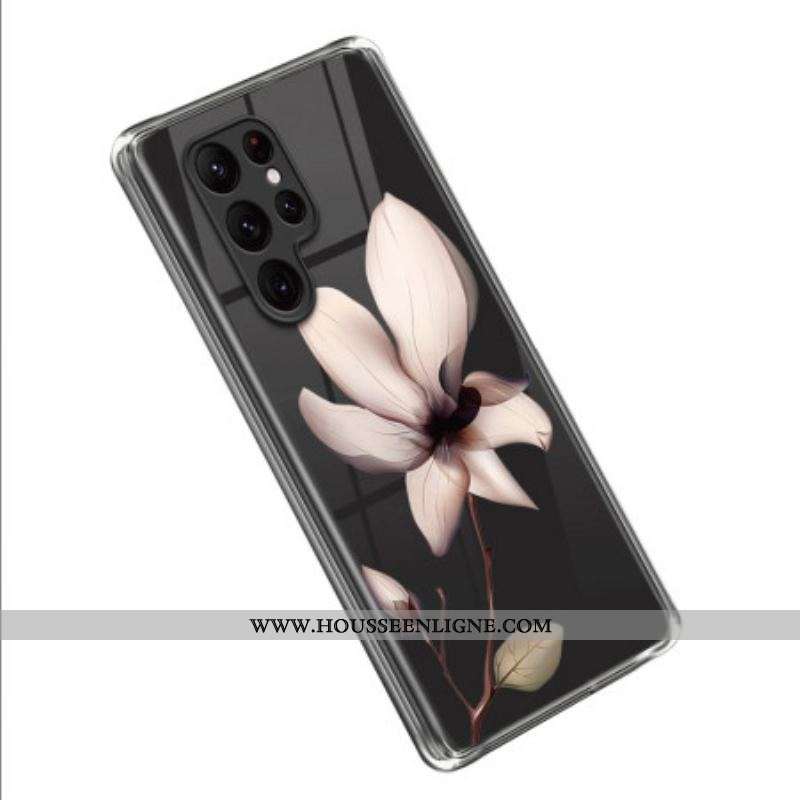 Coque Samsung Galaxy S23 Ultra Fleur Rose