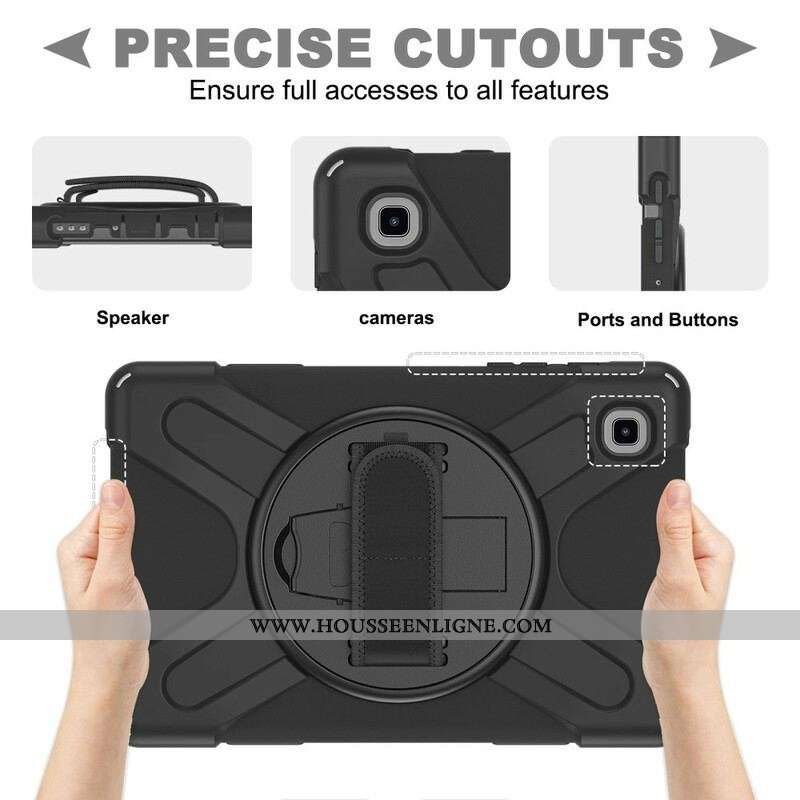 Coque Samsung Galaxy Tab A7 Lite Multi-fonctions avec Bandoulière