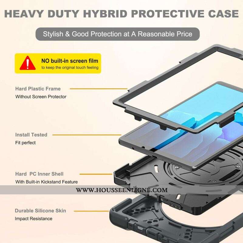 Coque Samsung Galaxy Tab A7 Lite Multi-fonctions avec Bandoulière