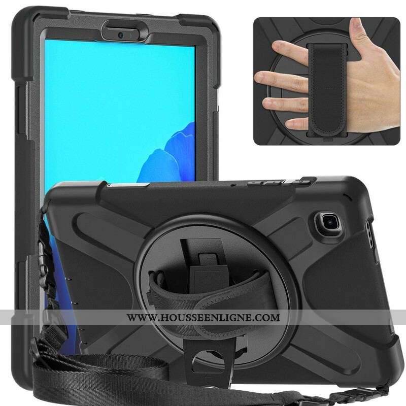 Coque Samsung Galaxy Tab A7 Lite Multi-fonctions avec Bandoulière