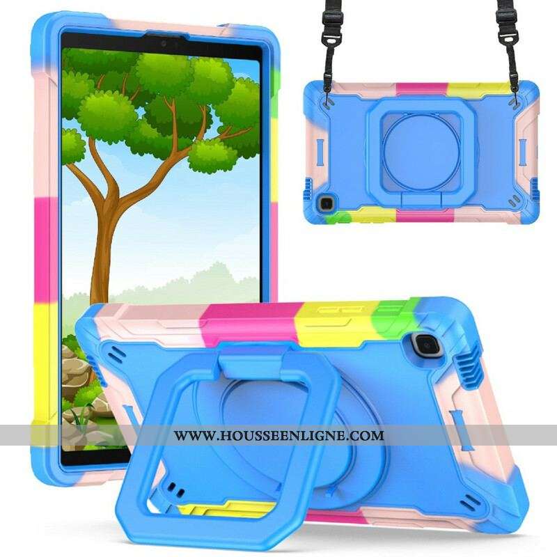 Coque Samsung Galaxy Tab A7 Lite Support et Bandoulière Color