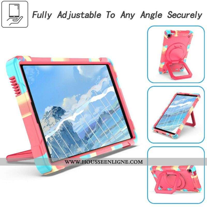 Coque Samsung Galaxy Tab A7 Lite Support et Bandoulière Color