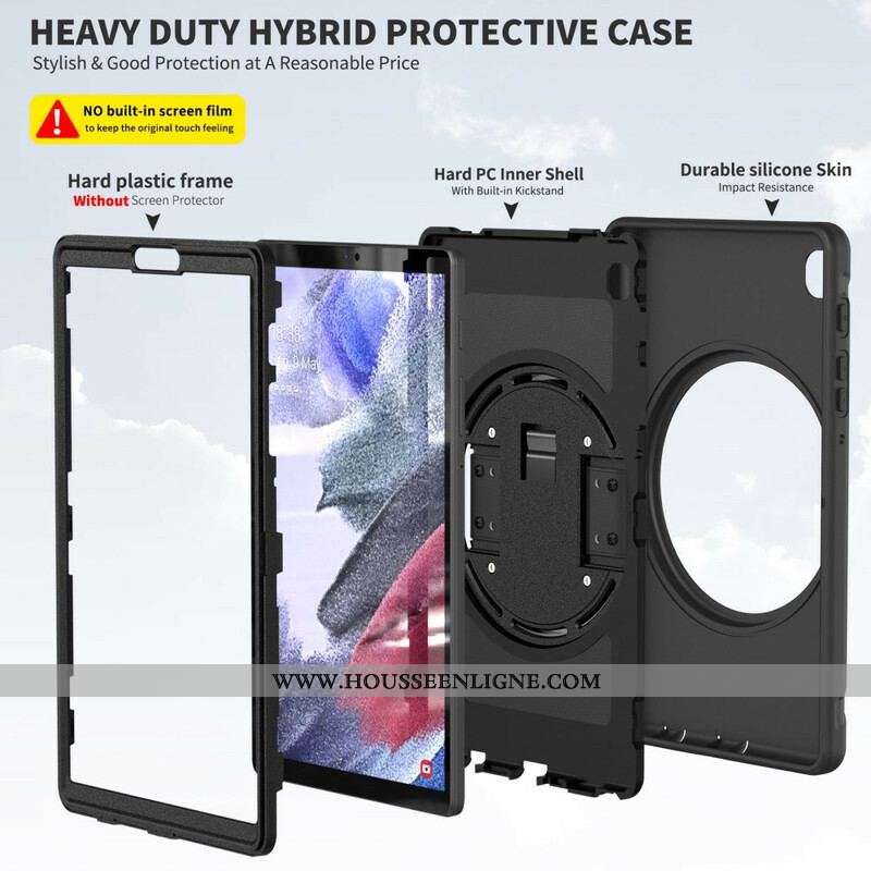 Coque Samsung Galaxy Tab A7 Lite Triple Protection avec Sangle et Support