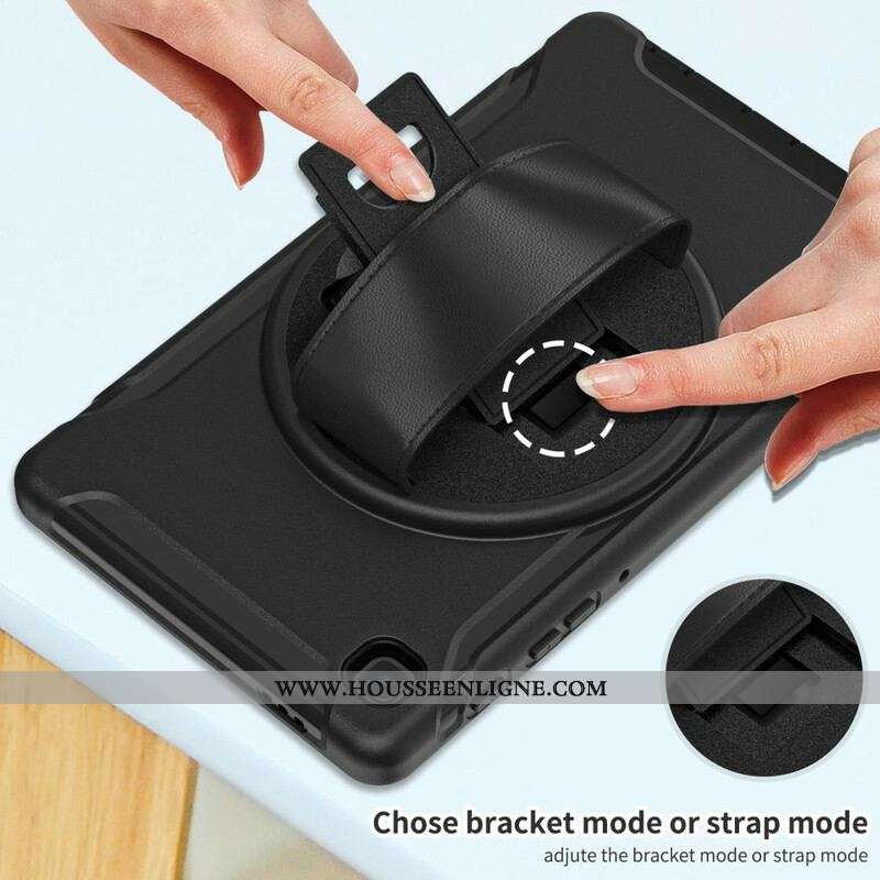 Coque Samsung Galaxy Tab A7 Lite Triple Protection avec Sangle et Support