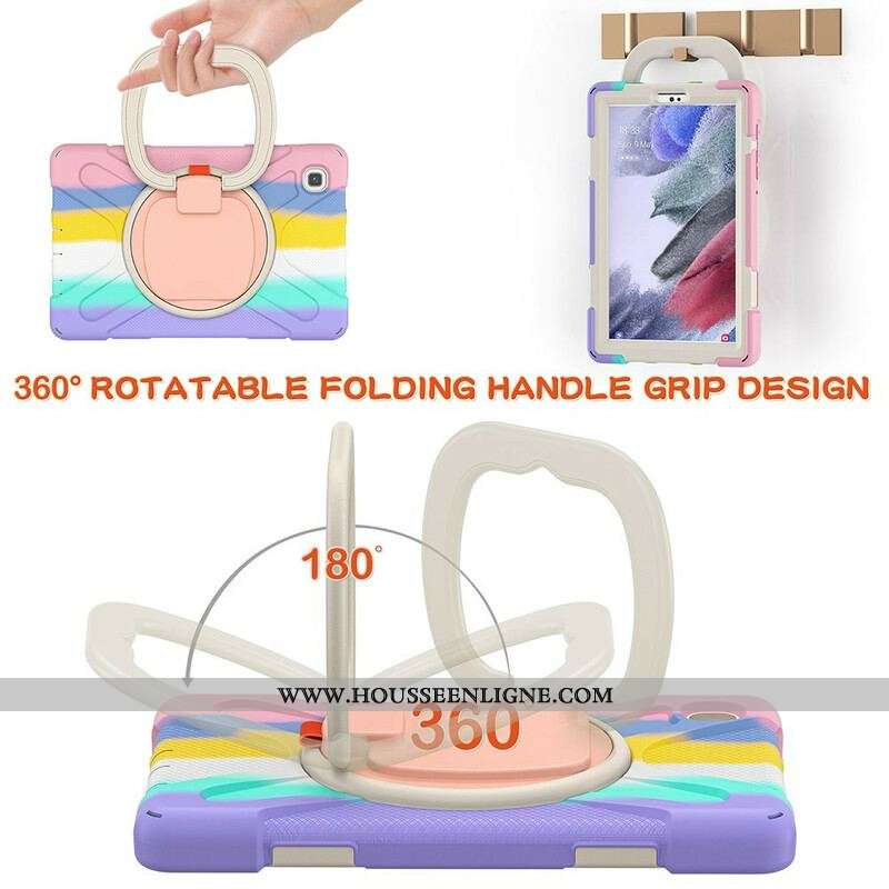 Coque Samsung Galaxy Tab A7 Lite Ultra Résistante Anneau-Support Color