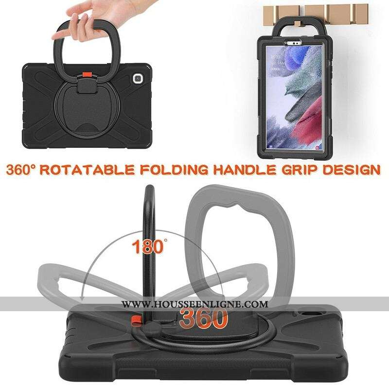 Coque Samsung Galaxy Tab A7 Lite Ultra Résistante Anneau-Support Rotatif