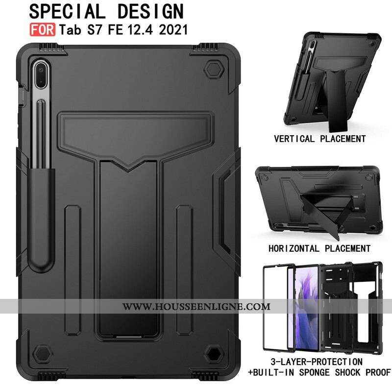 Coque Samsung Galaxy Tab S7 FE Résistante Support Pliable