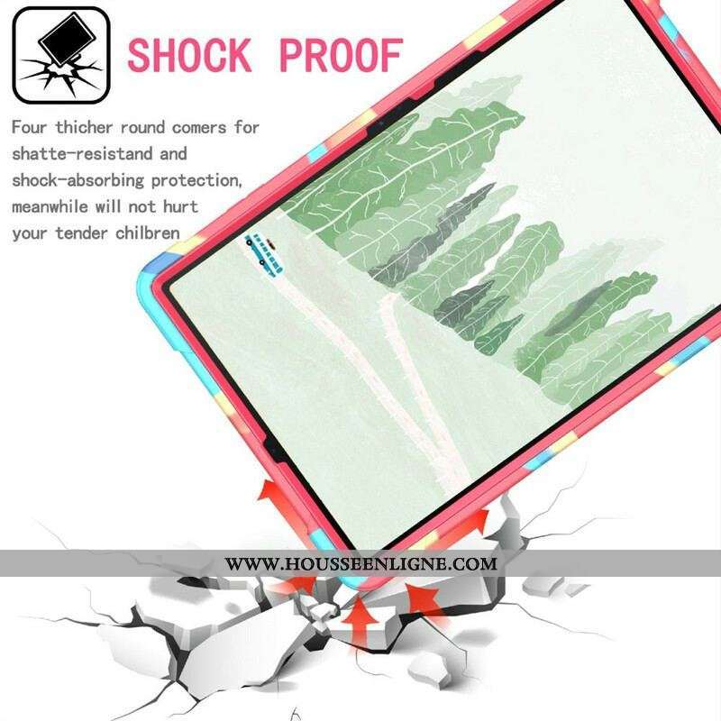 Coque Samsung Galaxy Tab S8 Plus / S7 Plus / S7 FE Support et Bandoulière Color