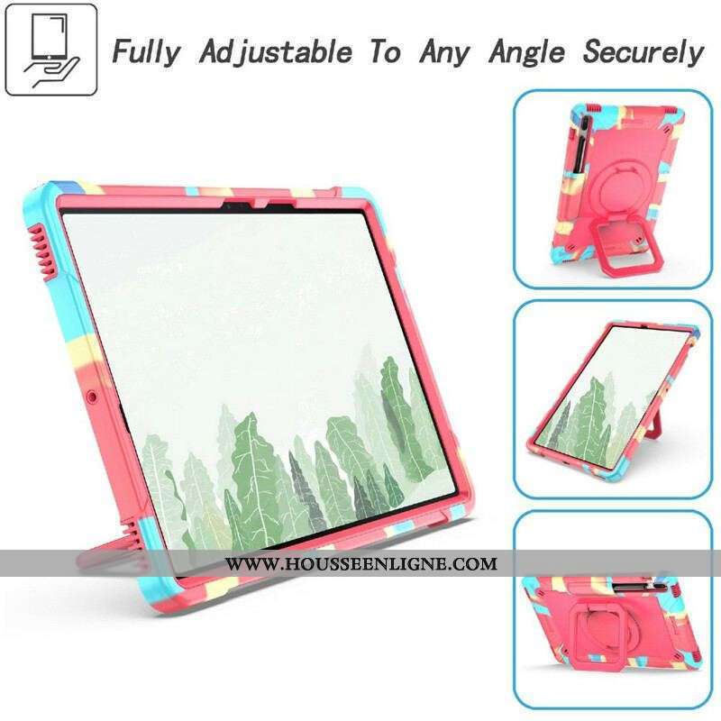 Coque Samsung Galaxy Tab S8 Plus / S7 Plus / S7 FE Support et Bandoulière Color