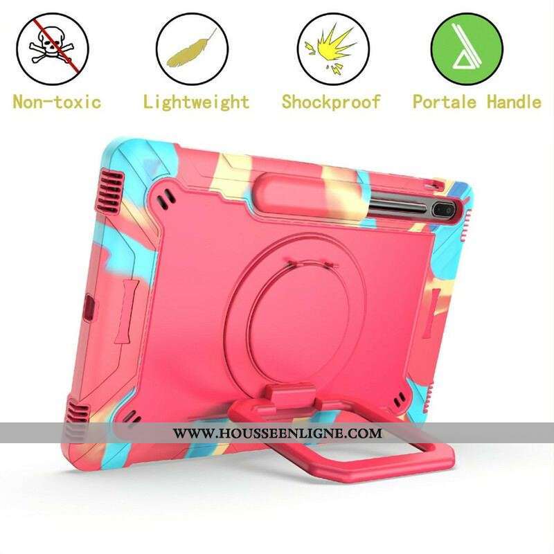 Coque Samsung Galaxy Tab S8 Plus / S7 Plus / S7 FE Support et Bandoulière Color