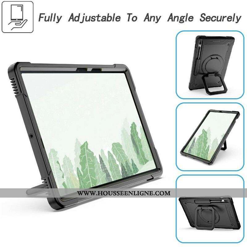 Coque Samsung Galaxy Tab S8 Plus / S7 Plus / S7 FE Support et Bandoulière