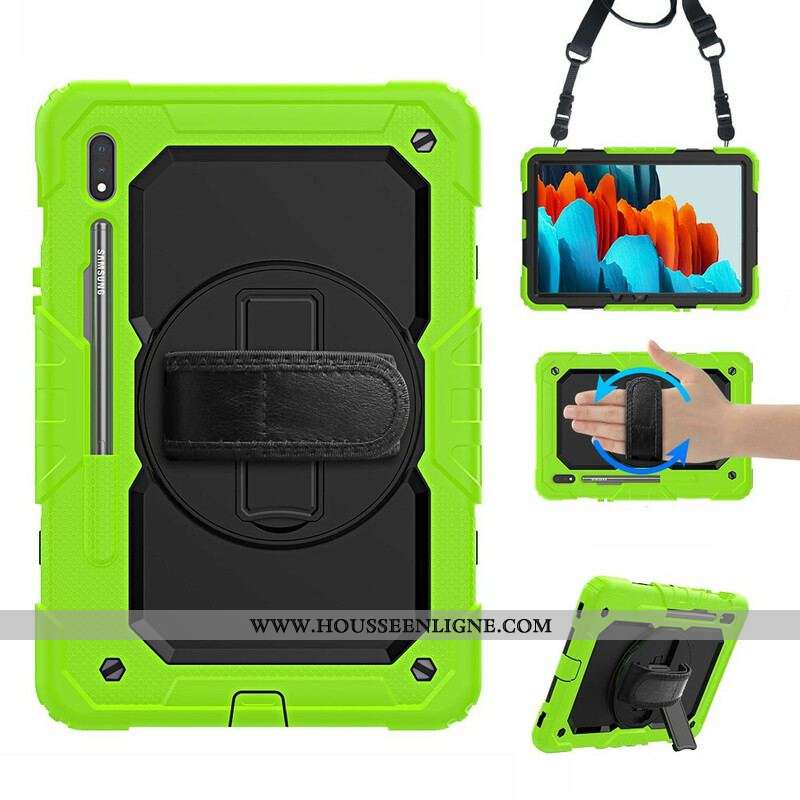 Coque Samsung Galaxy Tab S8 / Tab S7 Multi-Fonctionnelle Bicolore