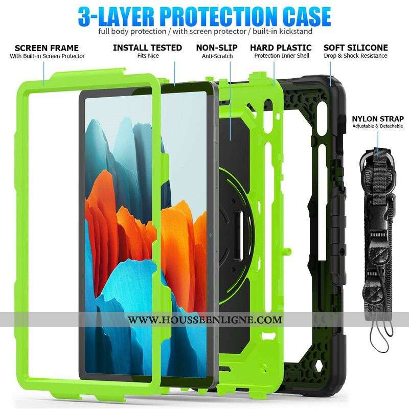 Coque Samsung Galaxy Tab S8 / Tab S7 Multi-Fonctionnelle Bicolore 2