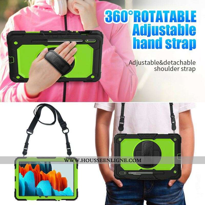 Coque Samsung Galaxy Tab S8 / Tab S7 Multi-Fonctionnelle Bicolore 2