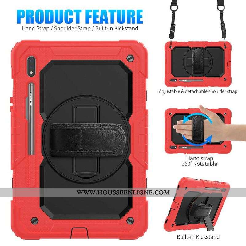 Coque Samsung Galaxy Tab S8 / Tab S7 Multi-Fonctionnelle Bicolore