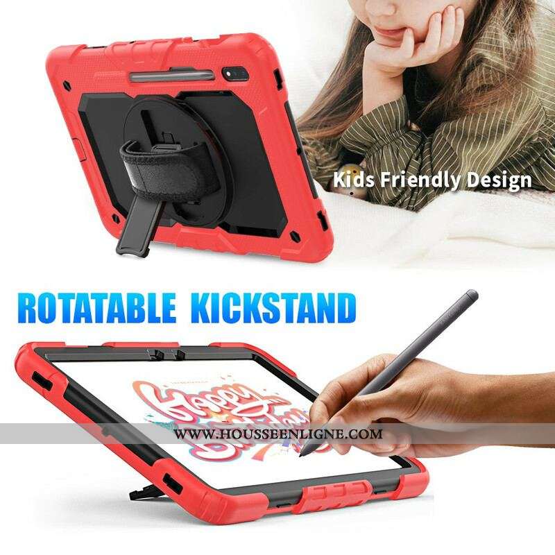 Coque Samsung Galaxy Tab S8 / Tab S7 Multi-Fonctionnelle Bicolore