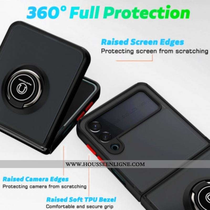 Coque Samsung Galaxy Z Flip 3 5G Anneau Rotatif