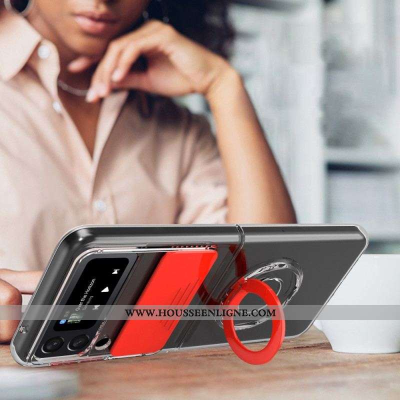 Coque Samsung Galaxy Z Flip 3 5G Anneau et Protège Module Photo