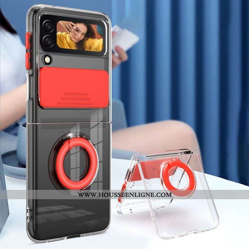 Coque Samsung Galaxy Z Flip 3 5G Anneau et Protège Module Photo