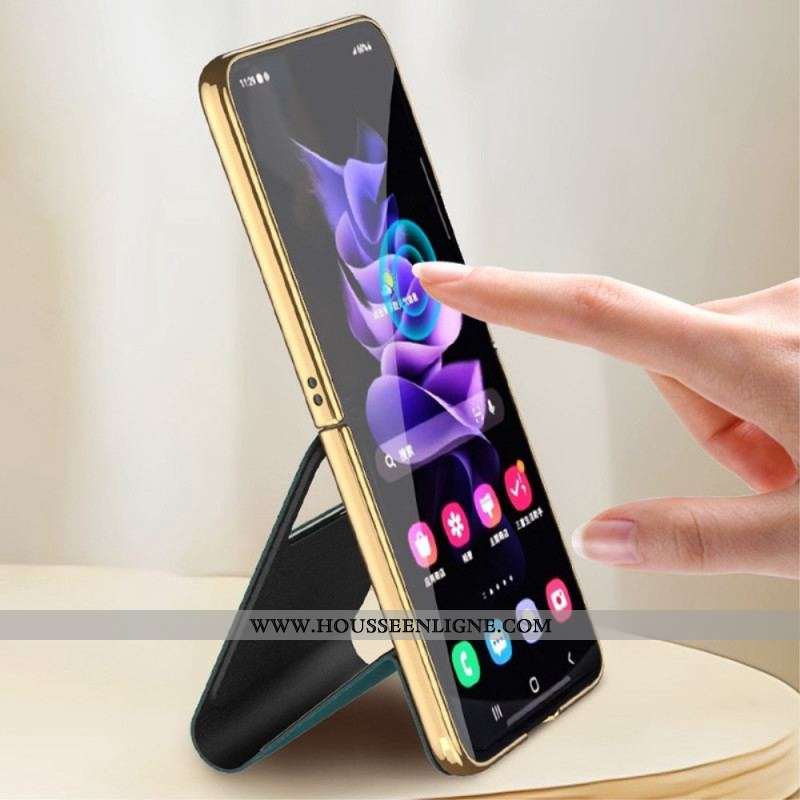 Coque Samsung Galaxy Z Flip 3 5G Carbone Effet Miroir et Support