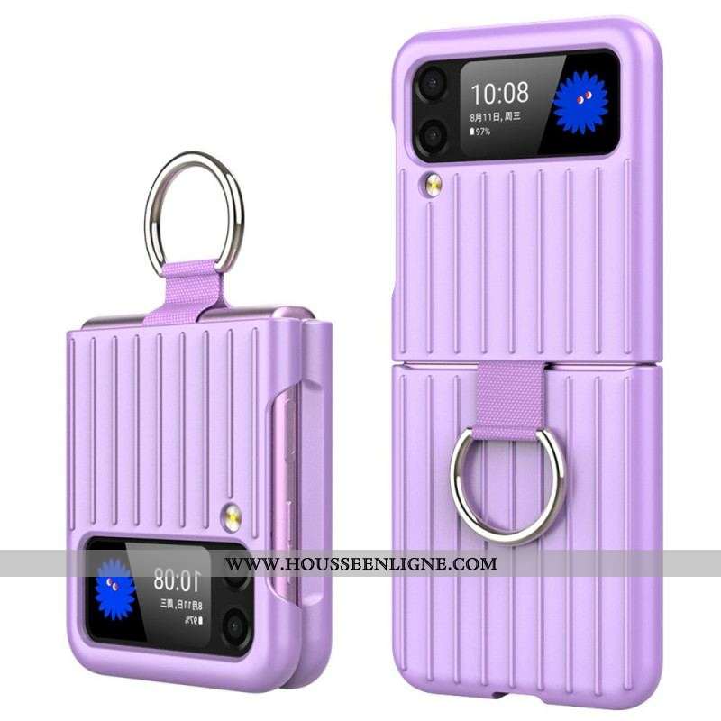 Coque Samsung Galaxy Z Flip 3 5G Design Valise avec Anneau