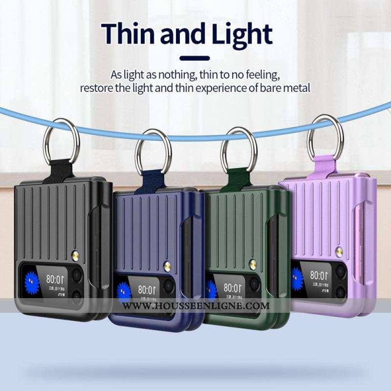 Coque Samsung Galaxy Z Flip 3 5G Design Valise avec Anneau