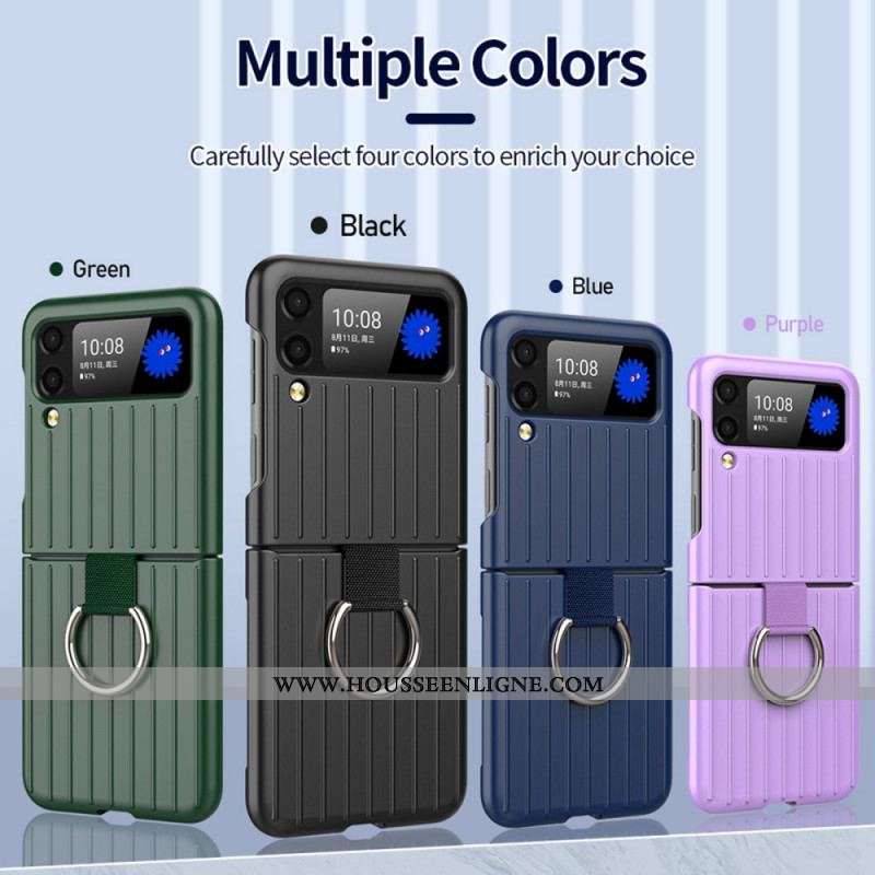Coque Samsung Galaxy Z Flip 3 5G Design Valise avec Anneau