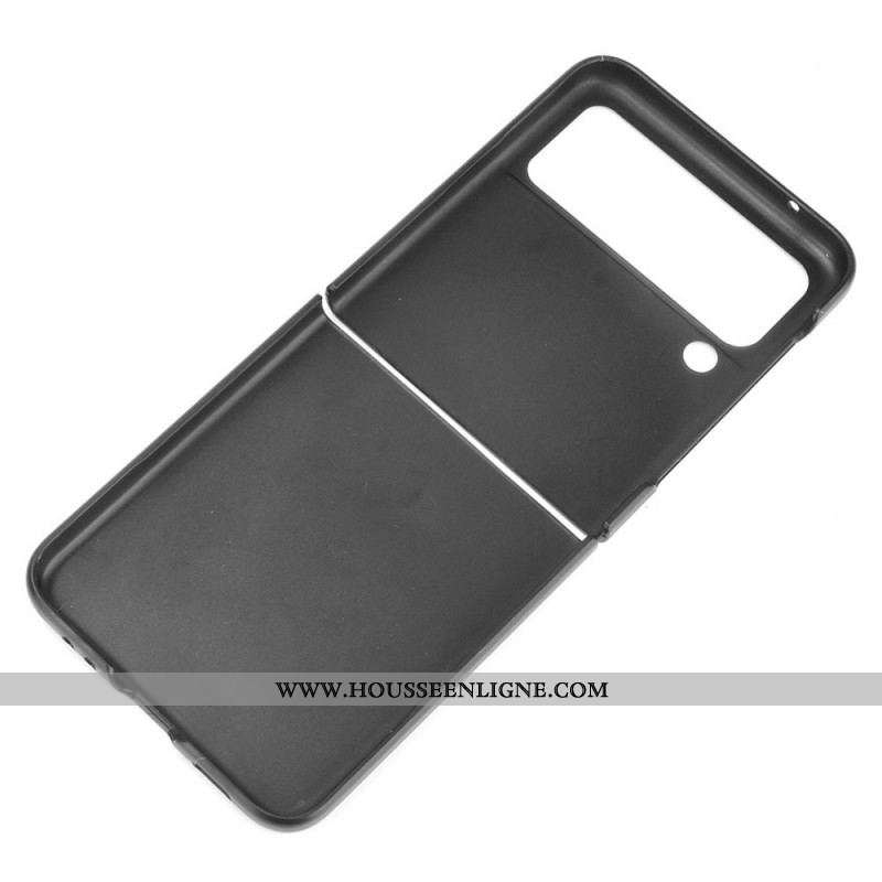 Coque Samsung Galaxy Z Flip 3 5G Effet Cuir Design