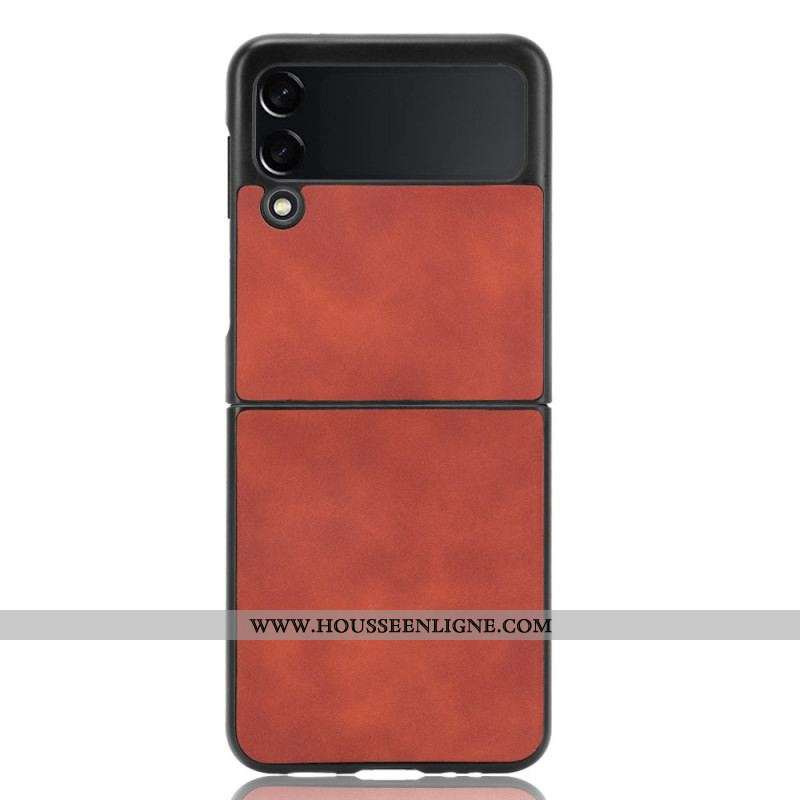 Coque Samsung Galaxy Z Flip 3 5G Effet Cuir Douceur
