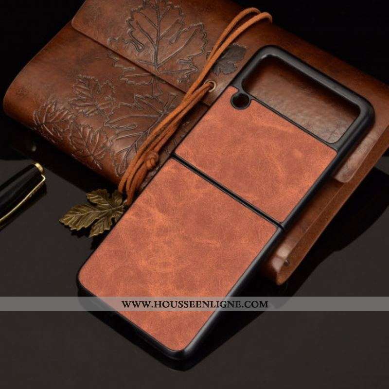 Coque Samsung Galaxy Z Flip 3 5G Effet Cuir