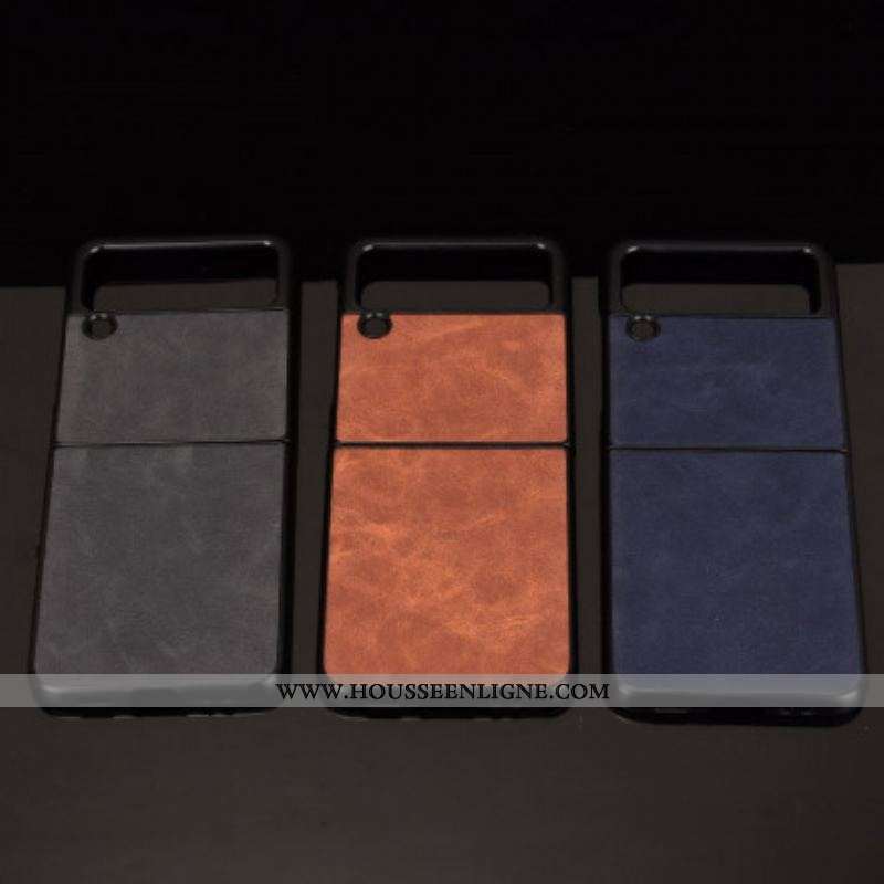 Coque Samsung Galaxy Z Flip 3 5G Effet Cuir