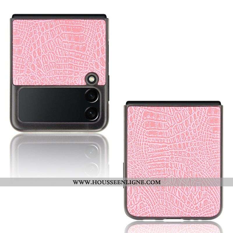 Coque Samsung Galaxy Z Flip 3 5G Effet Peau de Crocodile