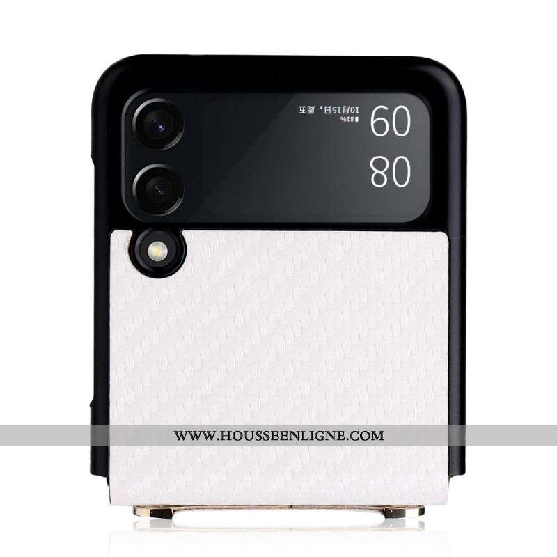 Coque Samsung Galaxy Z Flip 3 5G Fibre Carbone Avec Lanière