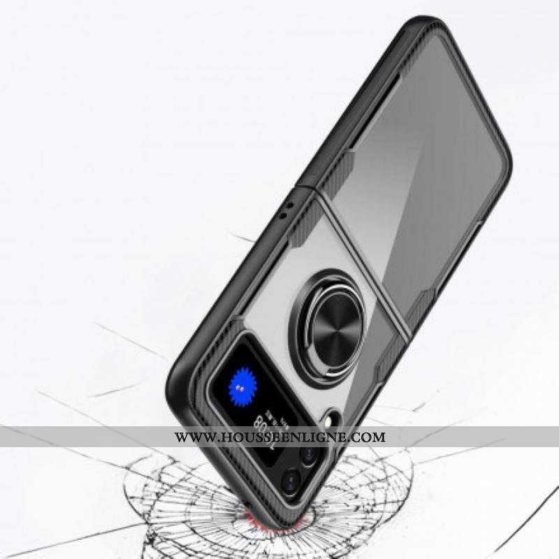 Coque Samsung Galaxy Z Flip 3 5G Hybride Anneau Magnétique