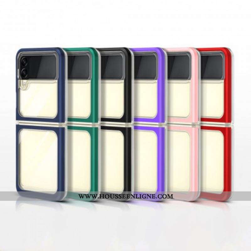Coque Samsung Galaxy Z Flip 3 5G Hybride Rebords Colorés