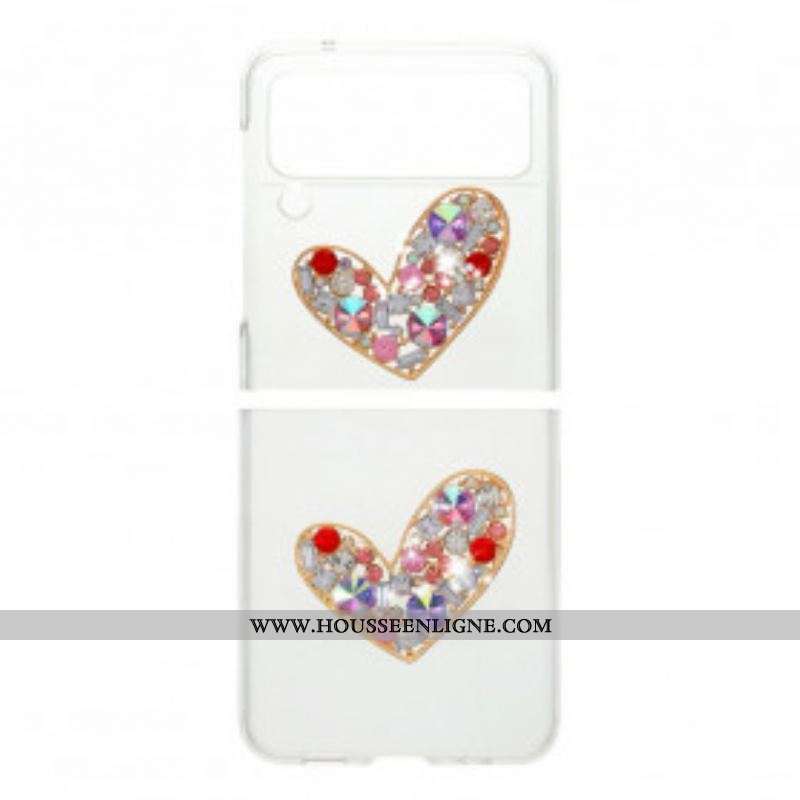 Coque Samsung Galaxy Z Flip 3 5G Pierres Précieuses Coeur