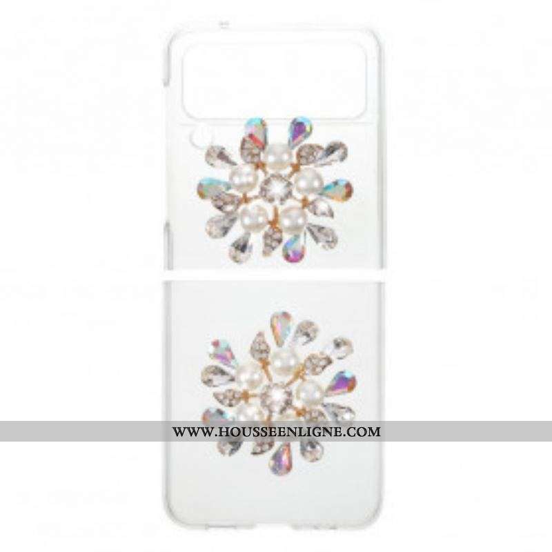Coque Samsung Galaxy Z Flip 3 5G Pierres Précieuses Florale