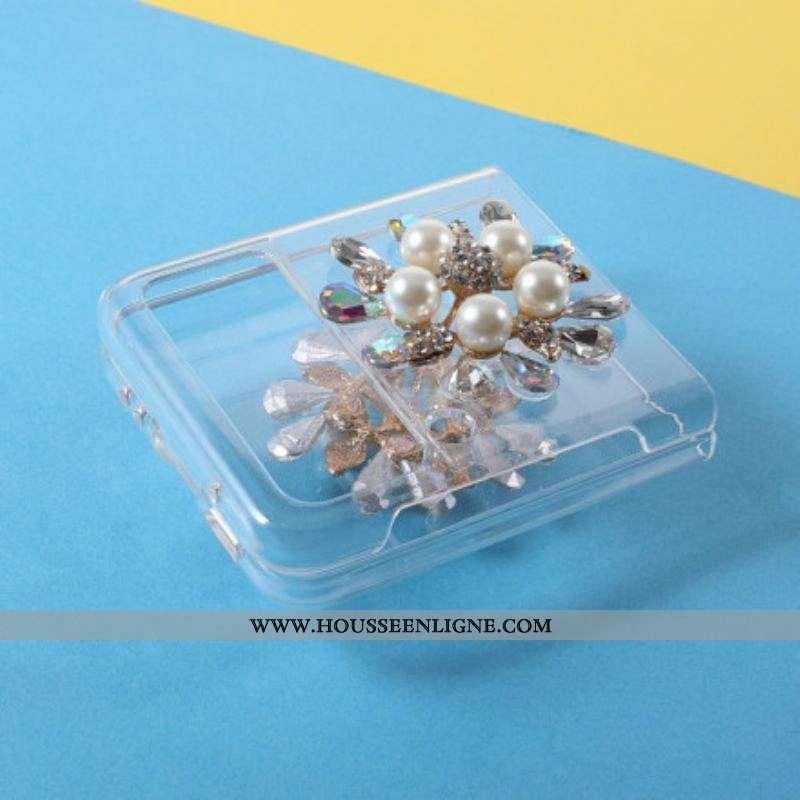 Coque Samsung Galaxy Z Flip 3 5G Pierres Précieuses Florale