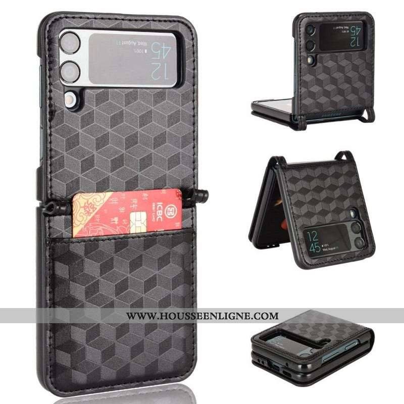 Coque Samsung Galaxy Z Flip 3 5G Porte-Carte Design 3D