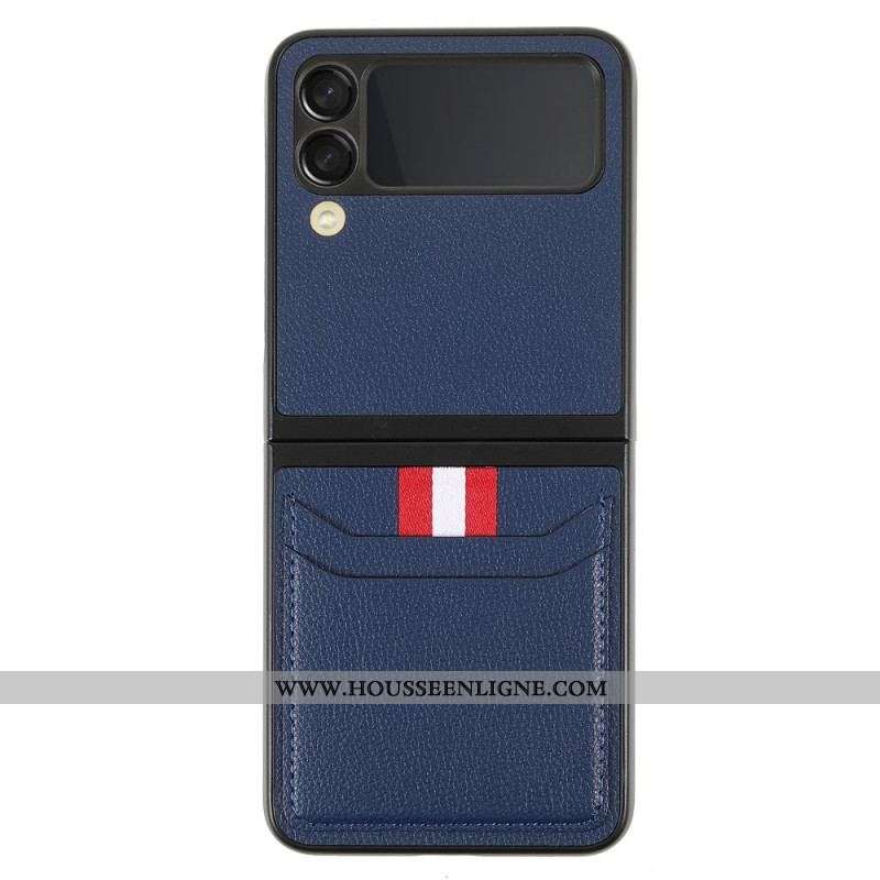 Coque Samsung Galaxy Z Flip 3 5G Porte-Cartes Tricolore