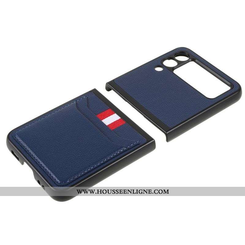 Coque Samsung Galaxy Z Flip 3 5G Porte-Cartes Tricolore