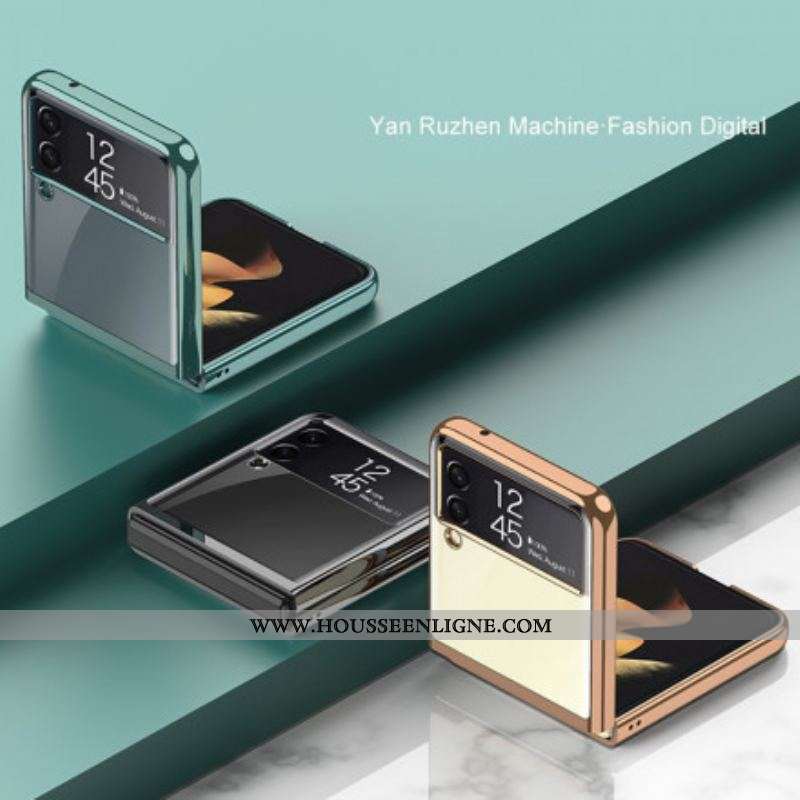 Coque Samsung Galaxy Z Flip 3 5G Rebords Style Métal