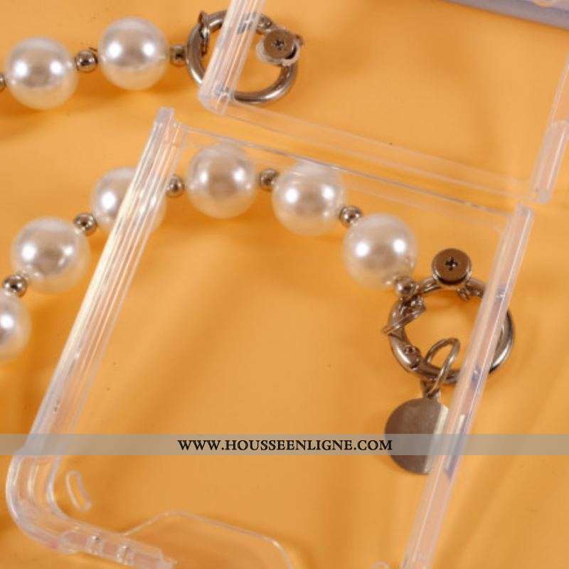 Coque Samsung Galaxy Z Flip 3 5G Silicone Bracelet Perles